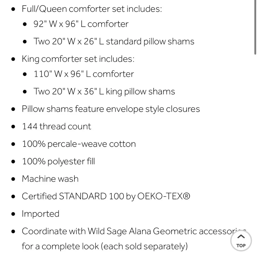 Wild Sage Alana Geometric 3-Piece Reversible Comforter Set